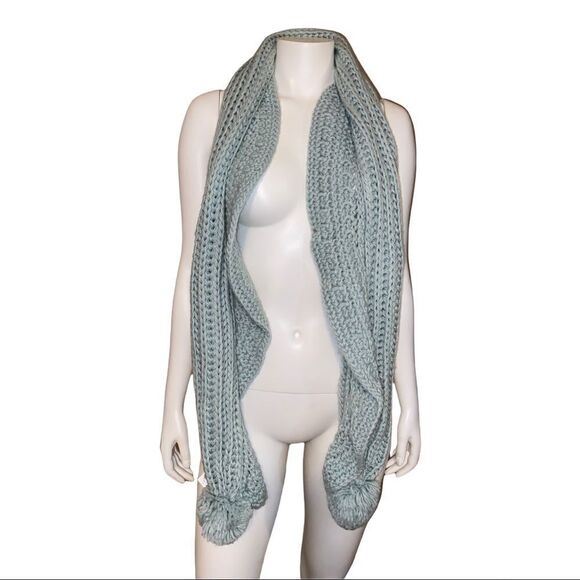 Charter Club Ruffle-Knit Boa Scarf Green One Size - Picture 2 of 5